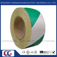 Green and White Stripe Design Reflective Marking Adhesive Tape (C1300-S)